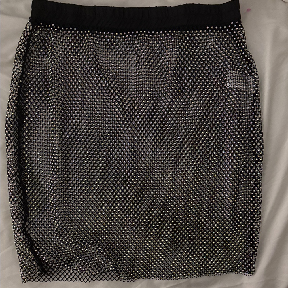 Hot & Delicious Black and Silver Pencil Skirt